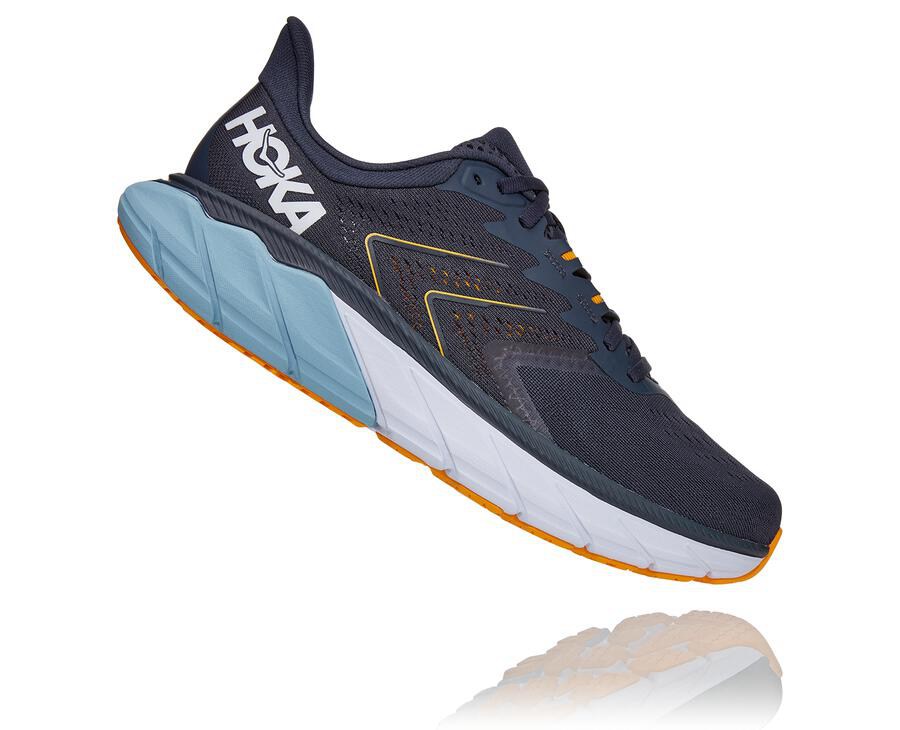 Hoka One One Mens Walking Shoes - Arahi 5 - Navy - WXGQ51479